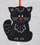 Cat decoration, black cat decoration, hanging decoration. - Image 2