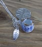 Sterling silver mini jug and leaf pendant ,necklace  - Image 5