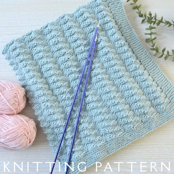 Baby Blanket Knitting Pattern Kai Printed Copy