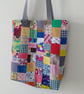 Upcycled Cotton Patchwork Tote Bag  - Image 4