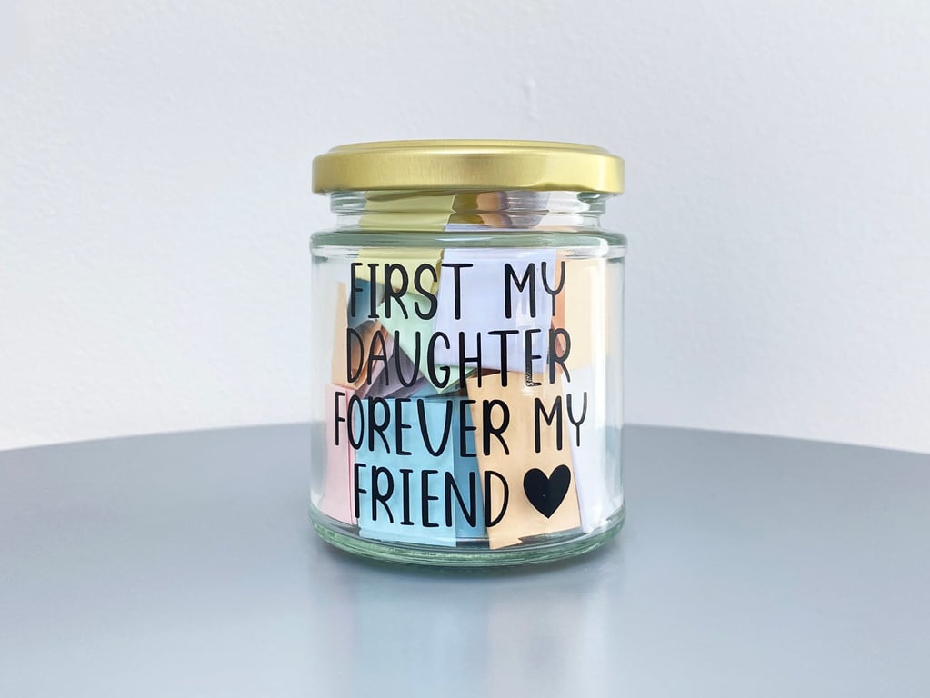 Daughter Quote Jar, 31 Quotes, Sentimental Family Gift, Present For Daughters 