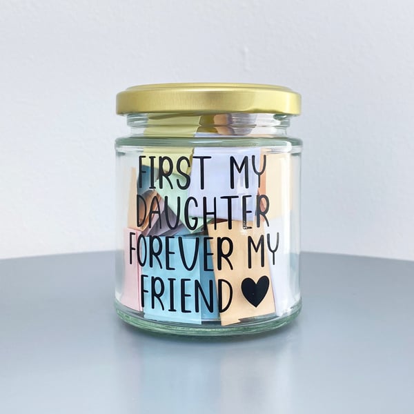 Daughter Quote Jar, 31 Quotes, Sentimental Family Gift, Present For Daughters 