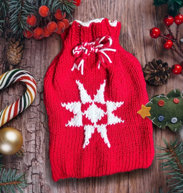 Christmas hot water bottle cover