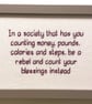 Count Your Blessings – Inspirational Handmade Cross Stitch – Framed Gift 7x5 - Image 3