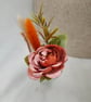 Burnt Orange Sunset Brides Bouquet and Buttonhole  - Image 2