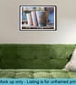 Vintage flower pots wall art print - Image 1