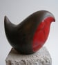 Raku glazed robin (E) - Image 1