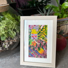 Number 5 Cottage Gardens - original mixed media framed picture