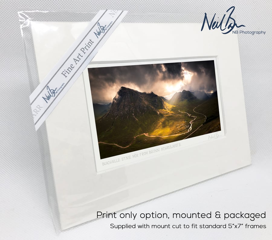 Glen Coe Highlands Buachaille Etive Mor Scotland - A6 (7" x 5") Unframed Print