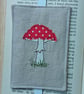 Elasticated Bookmark with Appliquéd Mushroom - Image 5