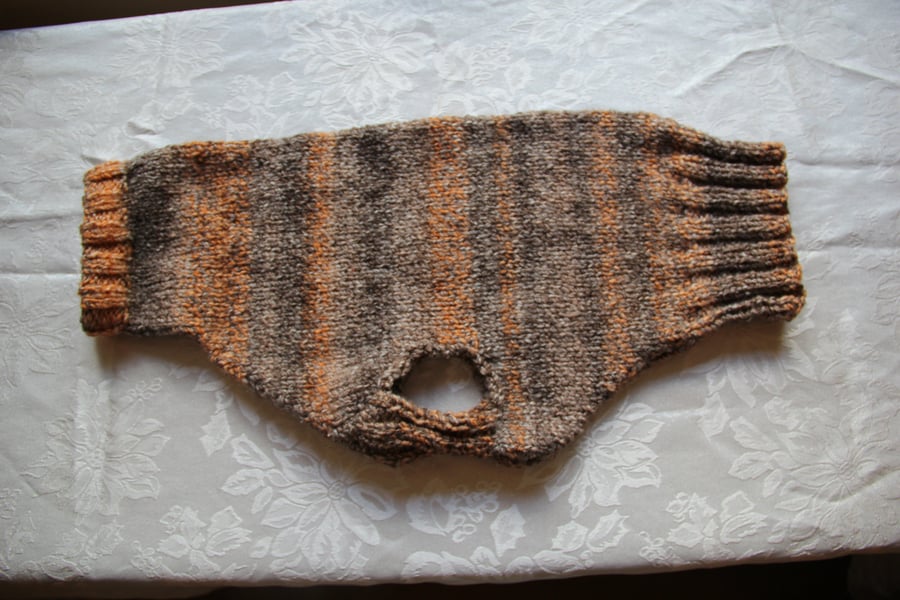 Hetts & Biffy Whippet Bespoke Hand Knitted Tank - Medium