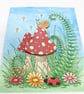 Toadstool Card - Blank Card - Birthday Card - Toadstool & Snail - Stargazing - Image 4