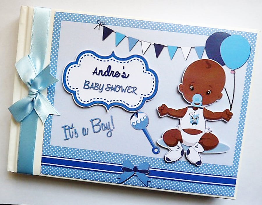 Personalised It's a Boy Baby Shower Guest Book, boy baby shower gift