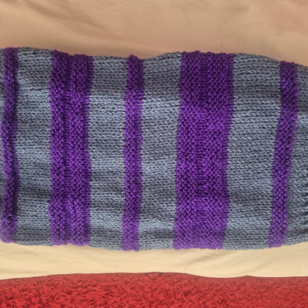 Hand knitted dog coat 