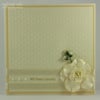 Handmade cream embossed sympathy card