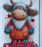 Highland Cow Christmas Card  - Image 3