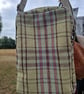 Cherry corduroy and plaid bag - Image 2