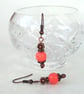 Living coral jade and copper earrings - Image 3