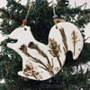 Ceramic natural squirrel decoration Pottery squirrel woodland creature