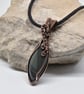 Wrapped and Woven Banded Agate Unisex Pendant - Image 7