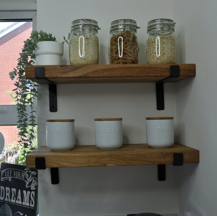 Kitchen Shelves, Easy Assemble, Rustic, Wooden,... Folksy