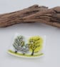 Small Handmade Tree Design Fused Glass Trinket Dish - Image 2