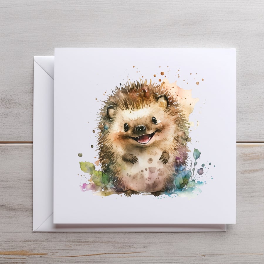 Hailey the Hedgehog Blank Greeting Card