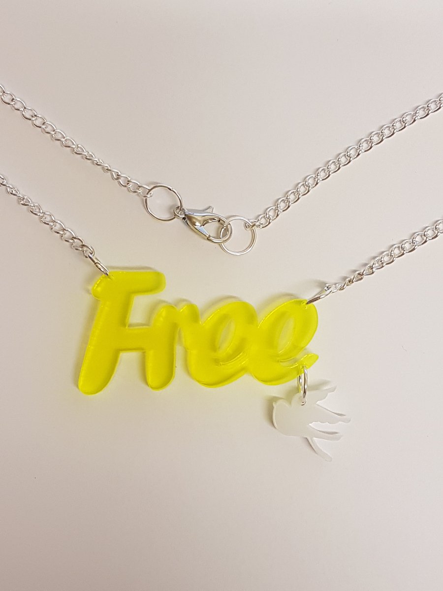 Free as a Bird Necklace - Acrylic