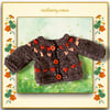 Chocolate and Orange Bobbly Cardigan 