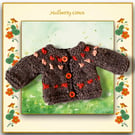 Chocolate and Orange Bobbly Cardigan 