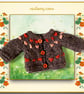 Chocolate and Orange Bobbly Cardigan 