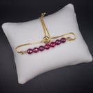 Red agate slider bracelet