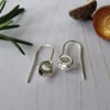 Artefact charm drop earrings in recycled silver