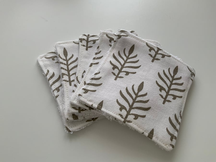 Reusable Bamboo Towelling Cotton Face Wipes, Eco friendly, Washable, Make up pad