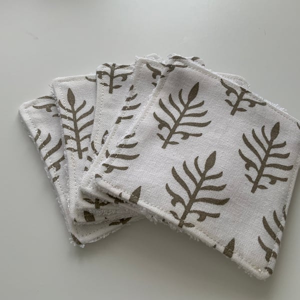 Reusable Bamboo Towelling Cotton Face Wipes, Eco friendly, Washable, Make up pad