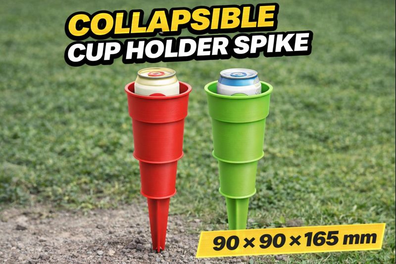 Collapsible Cup Holder Spike - 90 - 90 - 165mm 