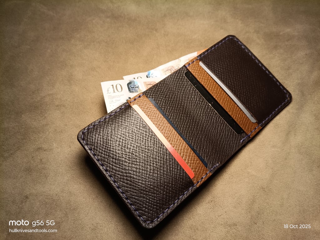 Handmade Embossed Leather Card Holder 