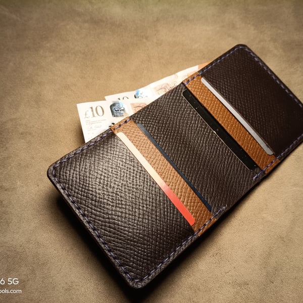 Handmade Embossed Leather Card Holder 