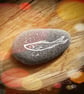 Salmon Painted Stone - Cute whimsical fish rock art home decor