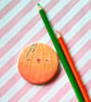 Handmade Pumpie the Pumpkin Pin Badge - Halloween Badge - Autumn