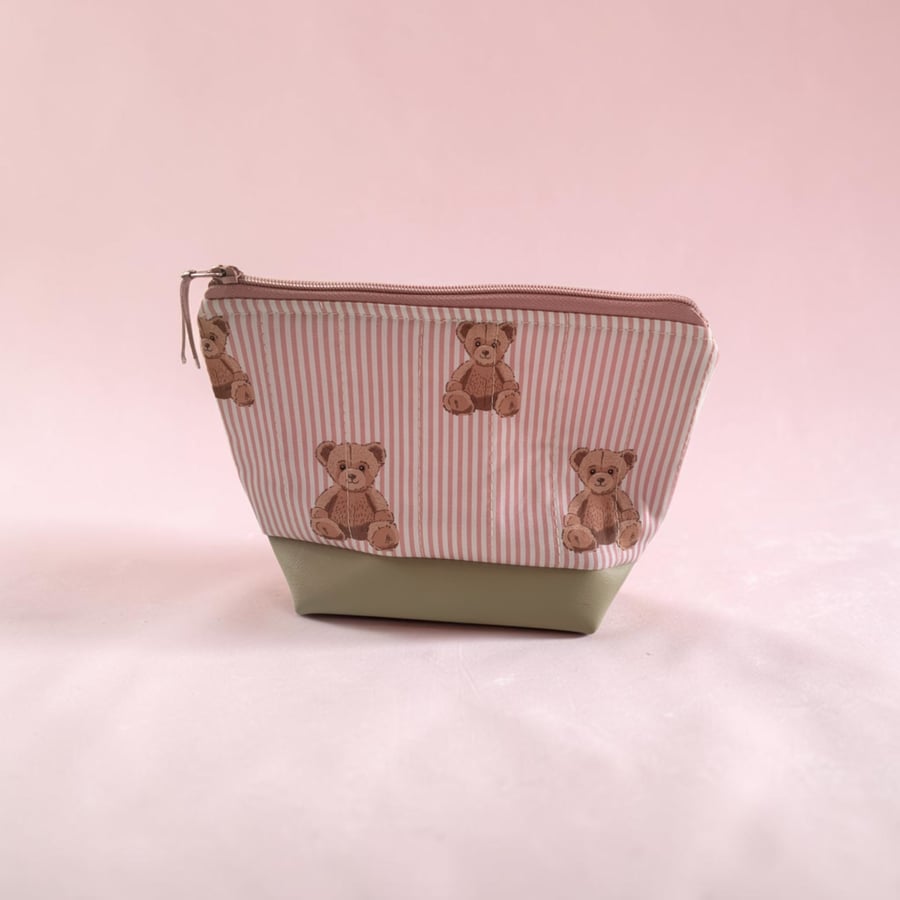 Small Cosmetic Pouch.  Teddy Bear Collection.  Limited Edition.