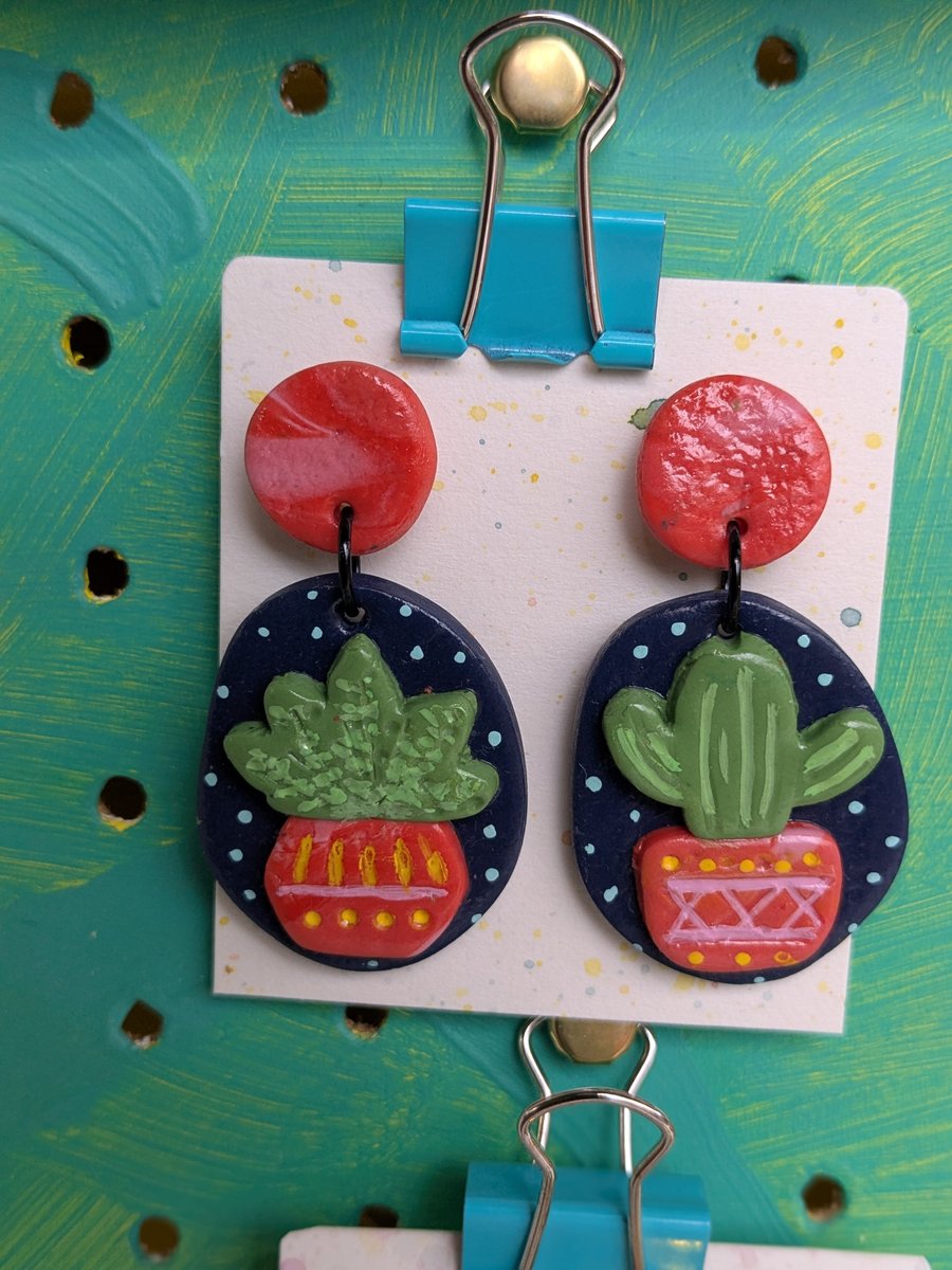 Cactus Party Dangle Earrings