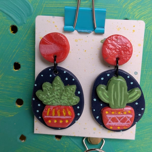 Cactus Party Dangle Earrings