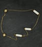 Triple bead necklace - white and gold - Image 6