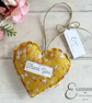 Personalised Hanging Floral Fabric Heart Decoration. Gift For Her. Heart Decor  - Image 1