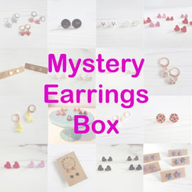 Mystery Earring box, surprise, studs and huggie hoops