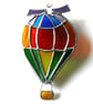 HotAir Balloon Stained Glass Suncatcher Rainbow - Image 7