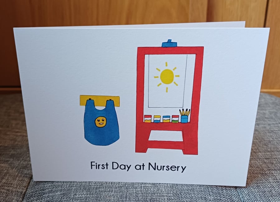 A6 First Day At Nursery Greeting Card 