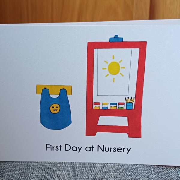 A6 First Day At Nursery Greeting Card 