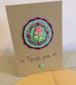 Hand Embroidered Flower Card  - Image 3